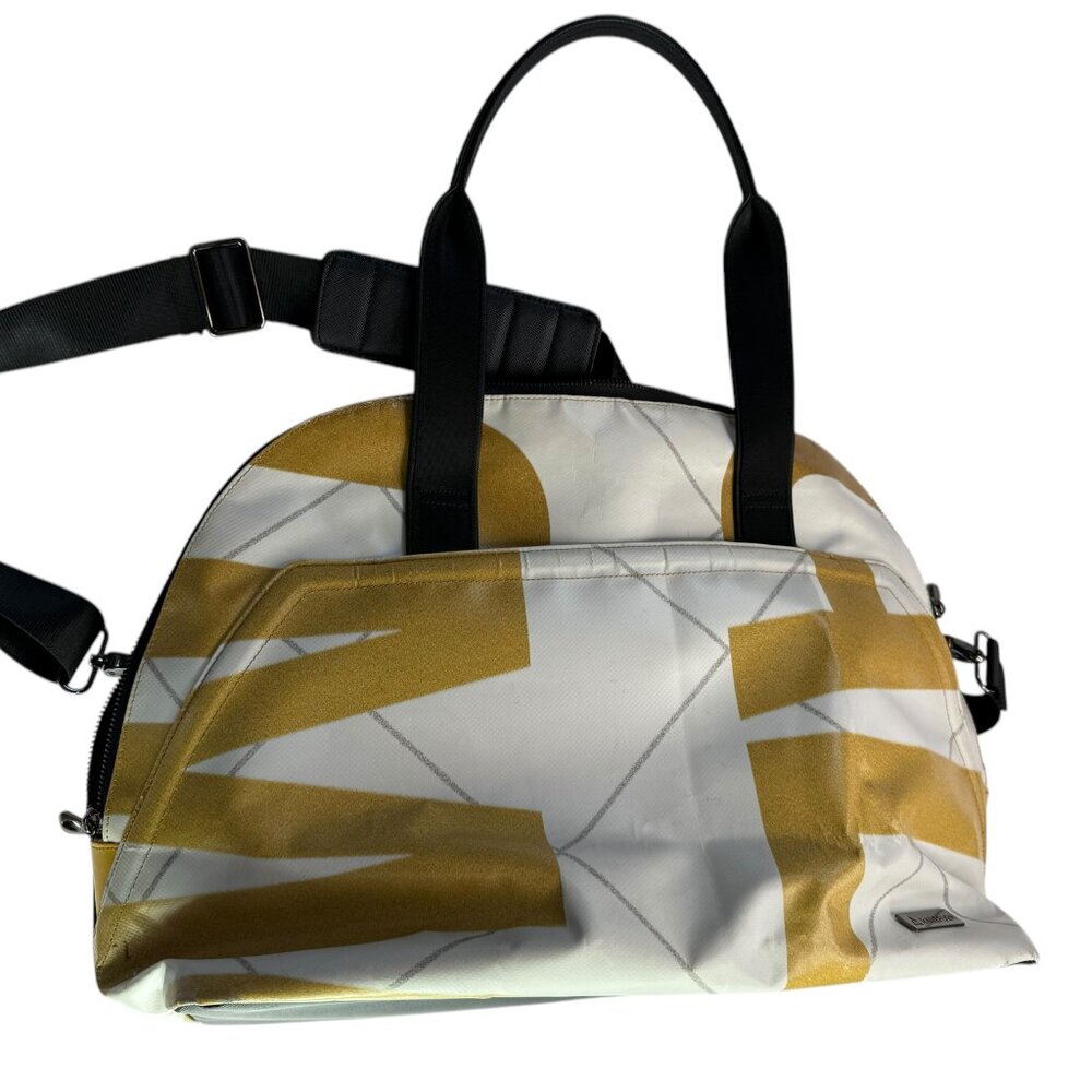 Large Tote Bag, Zippered Gym / Work, Shopper.  RAREFORM Brand.  White Tan